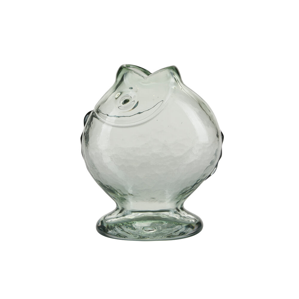 Fiskevase, klar - H17 cm